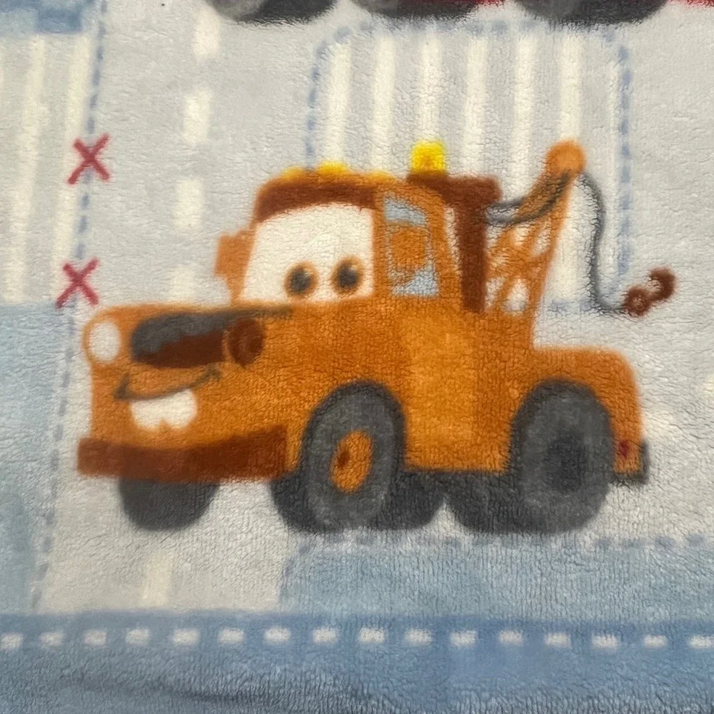 Disney Baby Pixar‎ Cars Lightning McQueen Mater Fleece Throw Blanket 30x45 Blue